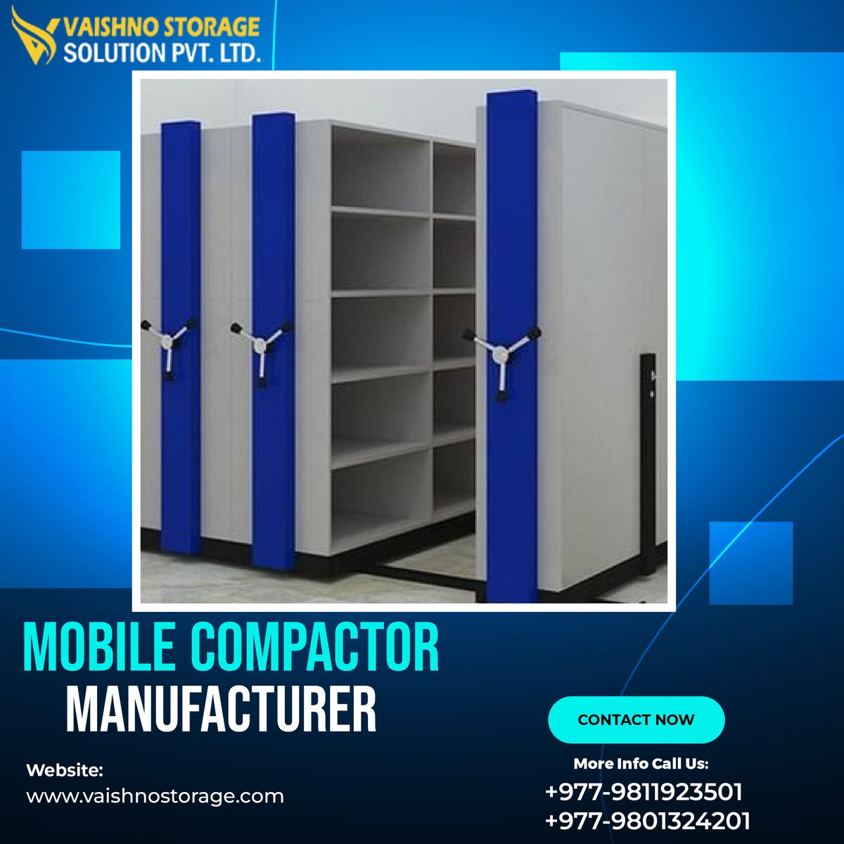 VaishnoStorage's tweet image. 𝐕𝐚𝐢𝐬𝐡𝐧𝐨 𝐒𝐭𝐨𝐫𝐚𝐠𝐞 𝐒𝐨𝐥𝐮𝐭𝐢𝐨𝐧 is a leading 𝑴𝒐𝒃𝒊𝒍𝒆 𝑪𝒐𝒎𝒑𝒂𝒄𝒕𝒐𝒓 𝑴𝒂𝒏𝒖𝒇𝒂𝒄𝒕𝒖𝒓𝒆𝒓𝒔 𝒊𝒏 𝑵𝒆𝒑𝒂𝒍.

📲 +977-9811923501
🌐 vaishnostorage.com

#MobileCompactor #MobileCompactorManufacturers #MobileRackCompactor #CompactorStorageRack #Nepal