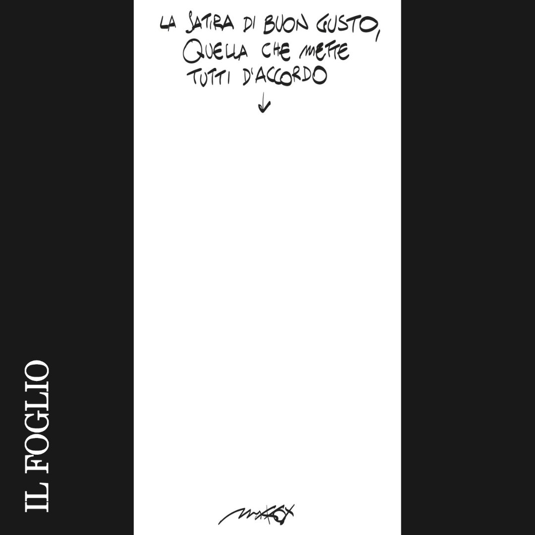 La satira che mette tutti d'accordo

La nuova vignetta di <a href="/makkox/">makkox</a> 

Tutte le altre le trovate qui: ow.ly/BOPS50NOEzF