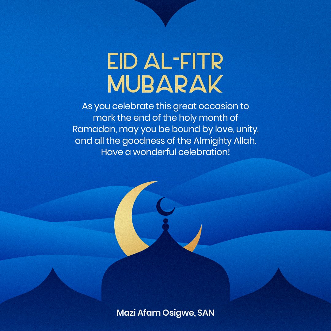 Eid Al-Fitr Mubarak

Eid Al-fitr marks the end of the holy month of Ramadan. It is a religious festival where the Muslim believers thank Allah for giving them the chance and strength to carry out his commands during the blessed month of Ramadan.