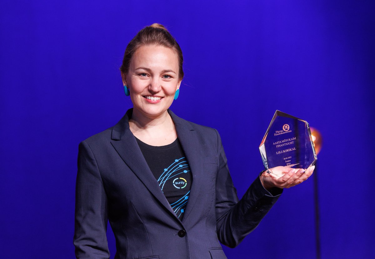 💸 Most Influential Financial Manager of the Year! This is the title #Sunly's CFO Lili Kirikal has just received in Estonia. Thanks to Lili's leadership, Sunly’s growth was thriving last year, raising €200 million in capital. Congratulations, Lili! 🍾 bit.ly/43UCVnM