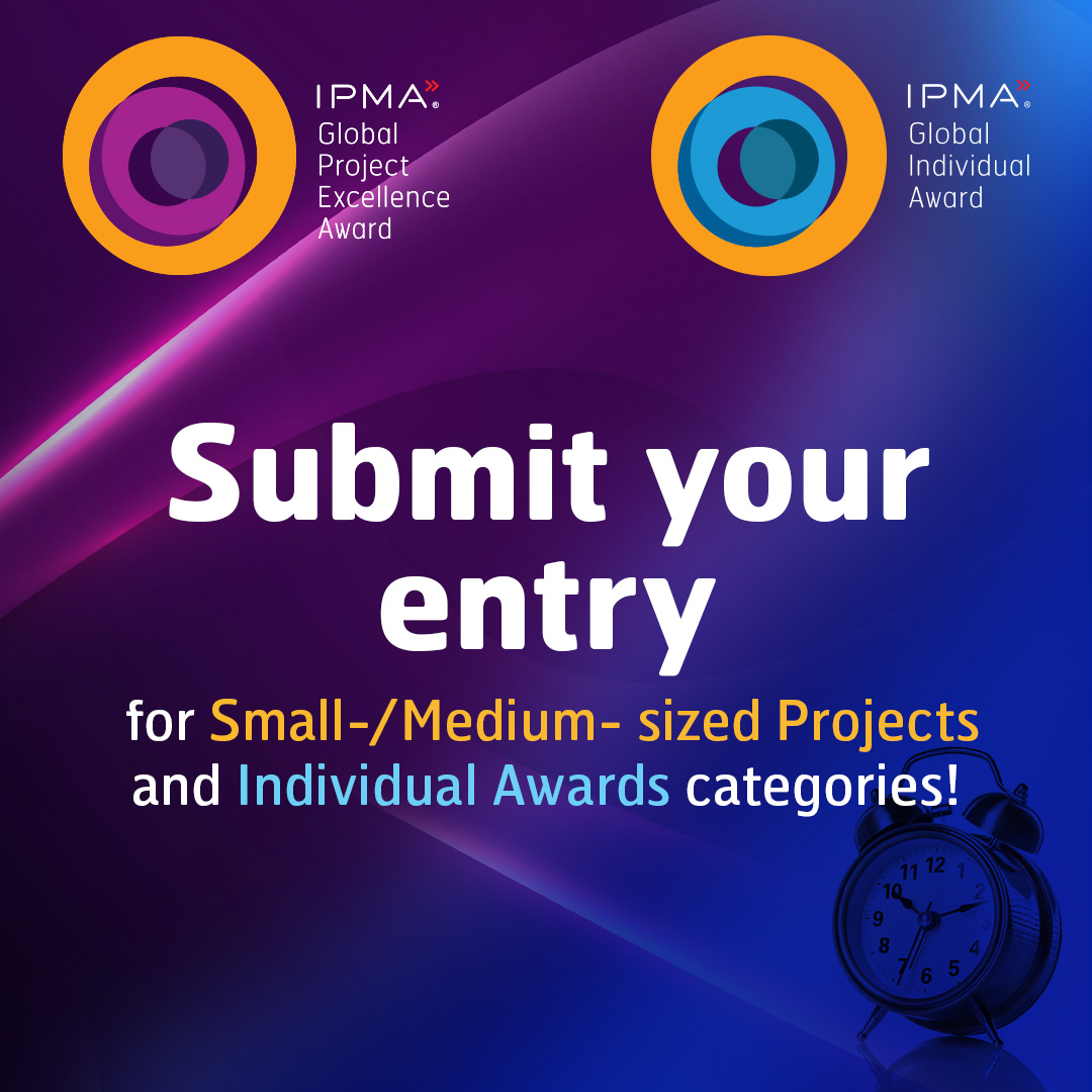📣 The application deadline is fast approaching, and there is not much time left to submit your entry for Small-/Medium- sized Projects and Individual Awards categories! PE Awards Small-/Medium-sized Projects: awards.ipma.world/news/call-for-… Individual Awards: awards.ipma.world/news/join-the-…