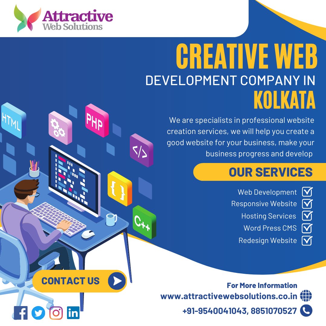 _awspl_'s tweet photo. Creative Web Development Company in Kolkata

Contact us: +91 9540041043

Visit here: https://t.co/EffAX1W4XP

#website #development #web #webdevelopment #websitedesigning #searchengineoptimizations #webhosting #ecommerssolutions #Kolkata #multimediasolutions #internetmarketing https://t.co/vkrtrxKF5g