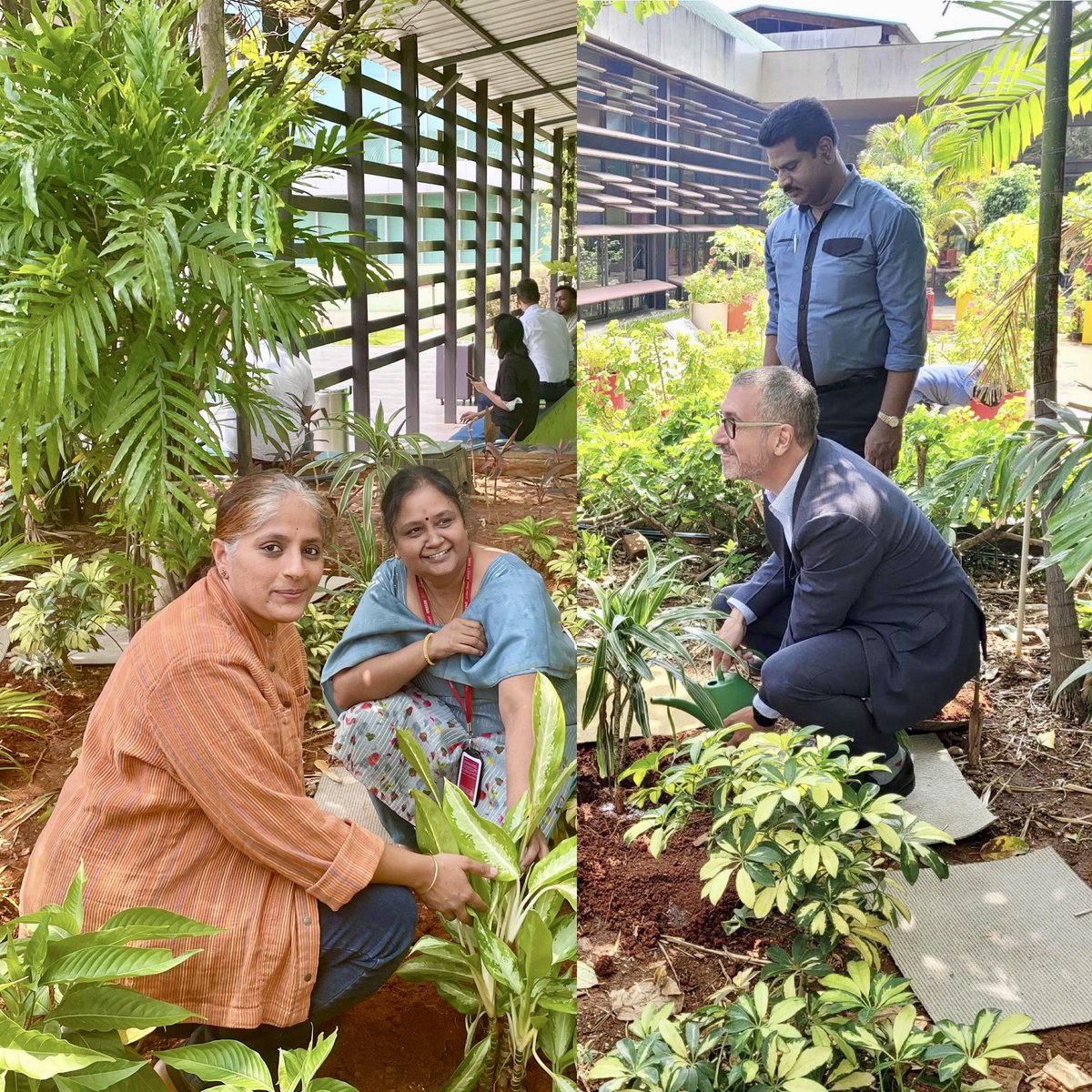 Patrick__Hebert's tweet photo. Many thanks to the Facility team at @WTCBengaluru in #Bengaluru for bringing us together ahead of #EarthDay tomorrow. Pleased to join partners and colleagues to make our work environment greener. https://t.co/mkPb422q93
