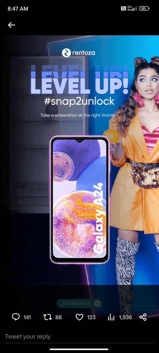 _Miyelanii's tweet photo. Finally after five attempts๐คฃ๐๐ฝ๐๐ฝ๐๐ฝ๐๐ฝ
#Snap2Unlock #Rentoza #Rentozalt @WeAreRentoza https://t.co/UGWPU2eqJa