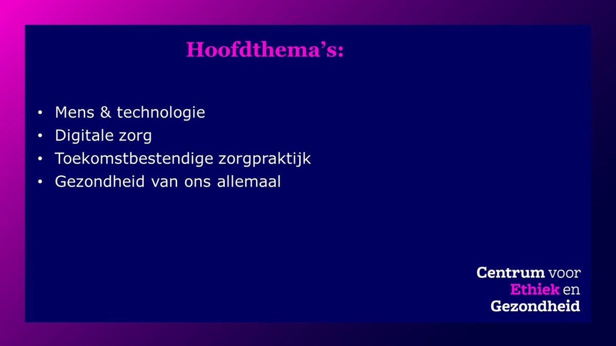 In ons werkprogramma 2023 - 2025 beschrijven we de ethische vragen waarover we binnen onze 4 hoofdthema’s zullen gaan signaleren. Bekijk via: ceg.nl/documenten/pub…