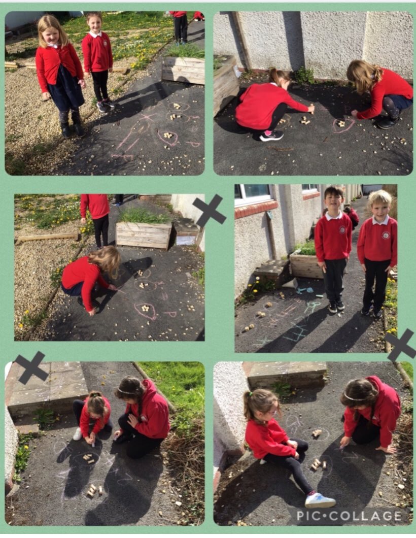Penclawdd's tweet photo. Exploring multiplication in the sunshine X X X 🌞🌞🌞X X X #Pencsealions #Pencnum #Pencout https://t.co/P5AJWcYyHJ
