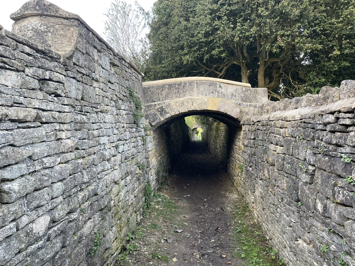 PridgeonB's tweet photo. Not quite a @stileophile but a great overpass on a footpath at #Withington in Gloucestershire. Note former railway bridge beyond … https://t.co/yOO2Iv9931