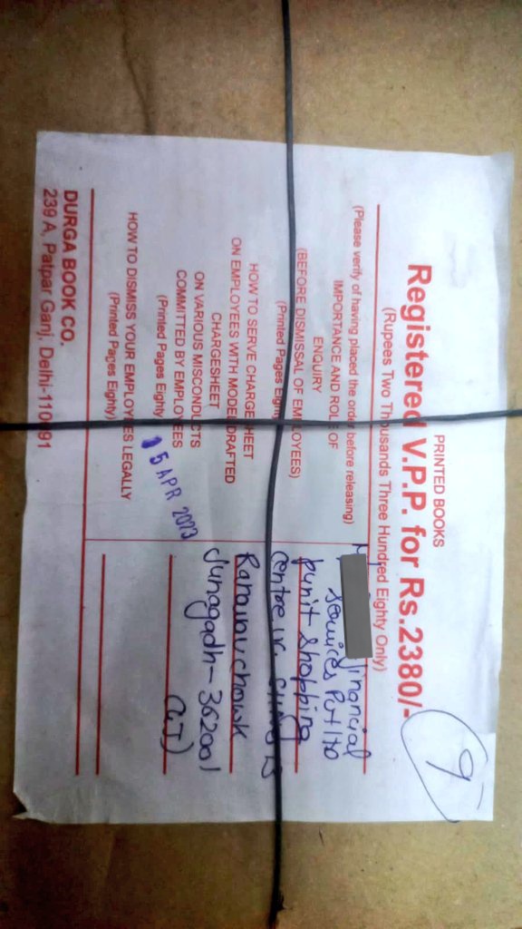 rkariya1307's tweet photo. Company incorporated 10 Days back received books without ordering of rs. 2380. Unauthorised access of company kyc details to everyone of newly incorporated companies.
There should be some restrictions. As person will pay amnt if they dnt know. #sellingdata
@DURGAbook @FinMinIndia https://t.co/uIbAUzuzKV