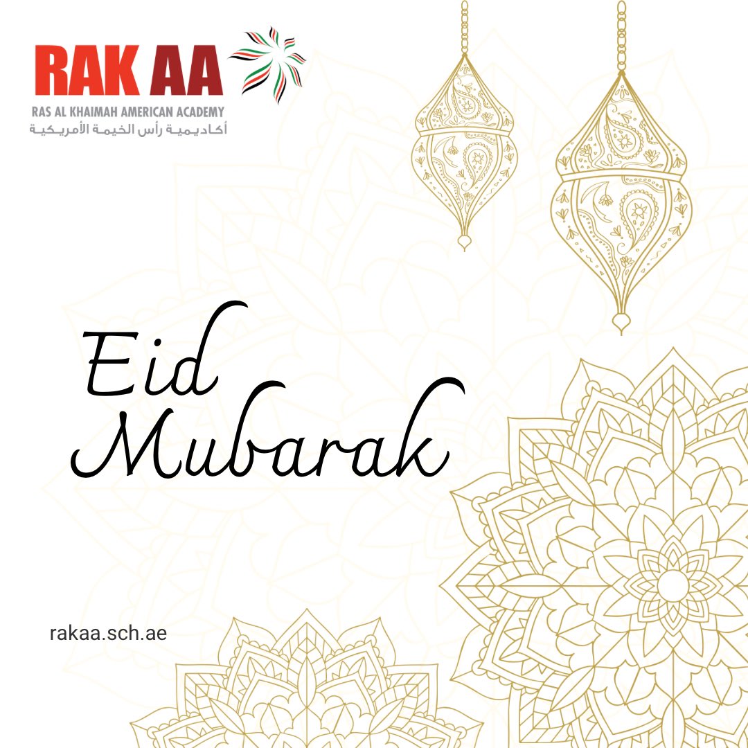 RAKAA wishes you a happy Eid🤍

تتمنى لكم أكاديمية رأس الخيمة الأميركية عيدًا سعيدًا🤍