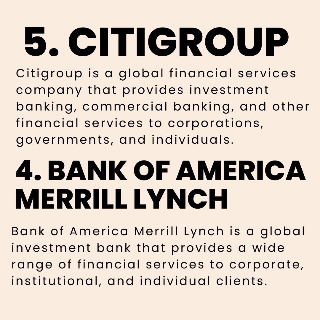 youinvests's tweet photo. Top 5 Investment Banks

#uinvests #Finance #Investing #StockMarket #PersonalFinance #Money #Wealth #Retirement #FinancialPlanning #Budgeting #Entrepreneurship #Investment #Trading #Cryptocurrency #Fintech #CreditScore https://t.co/2VeW3aIUEN