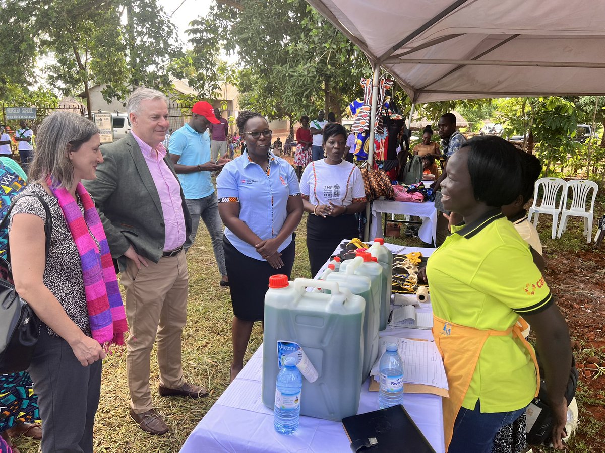 CAREUganda's tweet photo. Still about the @AustrianDev MD Dr Friedrich Stift visit meeting some of the participants who have been empowered through skills development under the #WAYREP project https://t.co/FtCs1Bymyr @gabazira @CAREGlobal https://t.co/5k1KCVS6Eg