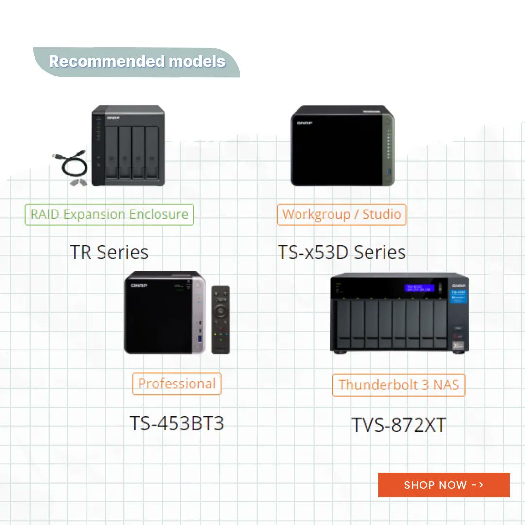 devicedealau's tweet photo. Tired of running out of storage space for your projects? Say hello to QNAP NAS - your new storage solution! 

You can store and access your photos, videos, and documents from anywhere, at any time with your NAS. 

Upgrade today: https://t.co/2XsmIgEbyI 

#NAS #devicedeal https://t.co/L7XcmCJo3B