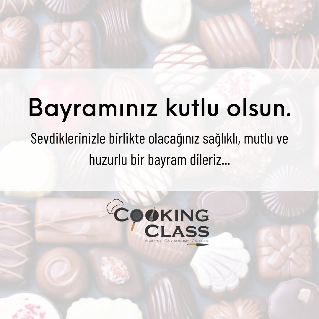 CookingClassA's tweet photo. Mutlulukların sizinle olduğu nice bayramlar geçirmeniz dileğiyle…
#cookingclassacademy #iyibayramlar https://t.co/aq7PQCChgS