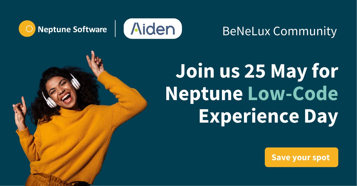 NeptSoft's tweet photo. Be sure to join us in Utrecht, for our #lowcode experience day! Hear from Bart Overbeek - #TheSting, Dave van de Ven - @weareAiden, @steinermatt, @Diederikbrits and Hendrik Haase - #NeptuneSoftware!π²
Register your interest now!
https://t.co/xfBn7bXHKM https://t.co/HMJH3N7IvO