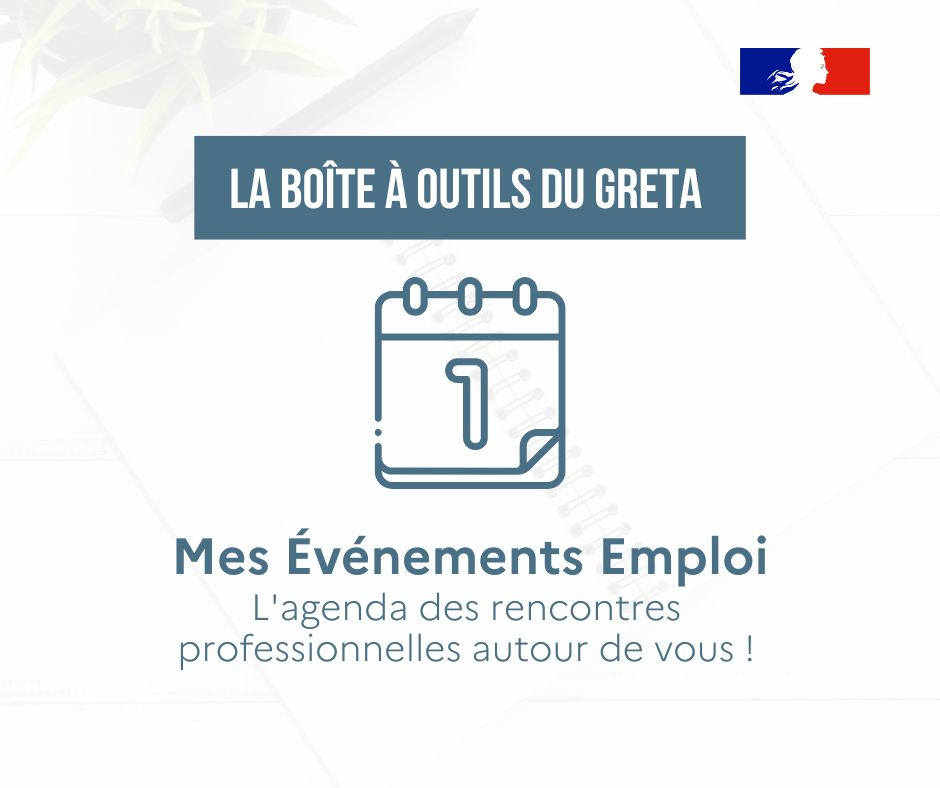 💡 Aujourd’hui dans #LaBoîteÀOutilsDuGreta, on vous parle de “Mes événements emploi” : l’agenda de toutes les rencontres professionnelles organisées autour de vous !

Pour en savoir plus : 
pole-emploi.fr/region/auvergn…
 
#trouversavoie #métiers #avenirpro