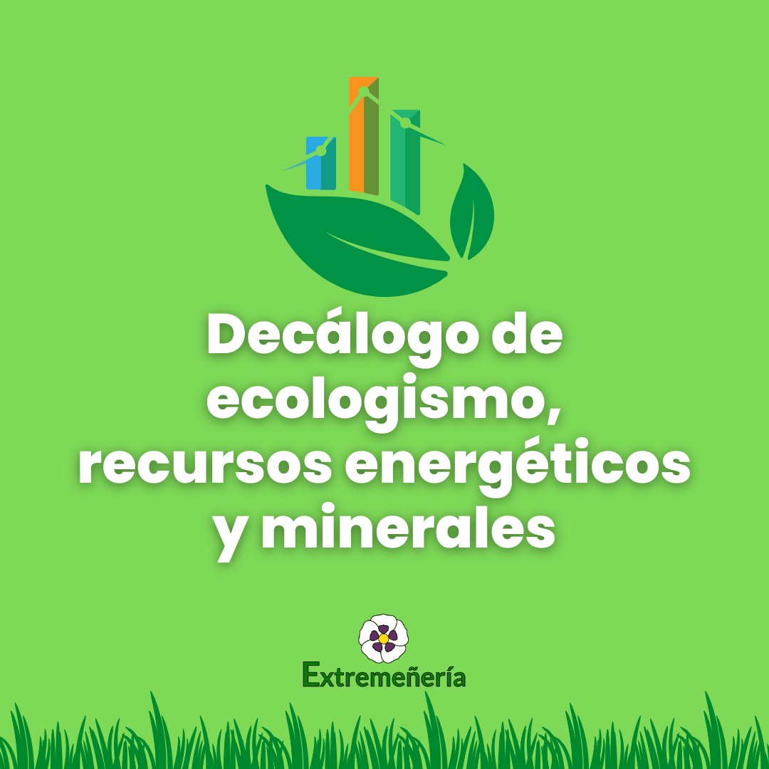 🌞Apostamos por la transición energética justa, alimentación sostenible, empleo verde, educación ecosocial, recuperación de espacios naturales, los transportes descarbonizados y el ecofeminismo.
💚 Hoy hacemos público nuestro #DecálogoVerde #DiaDeLaTierra

extremeneria.com/index.php/2023…