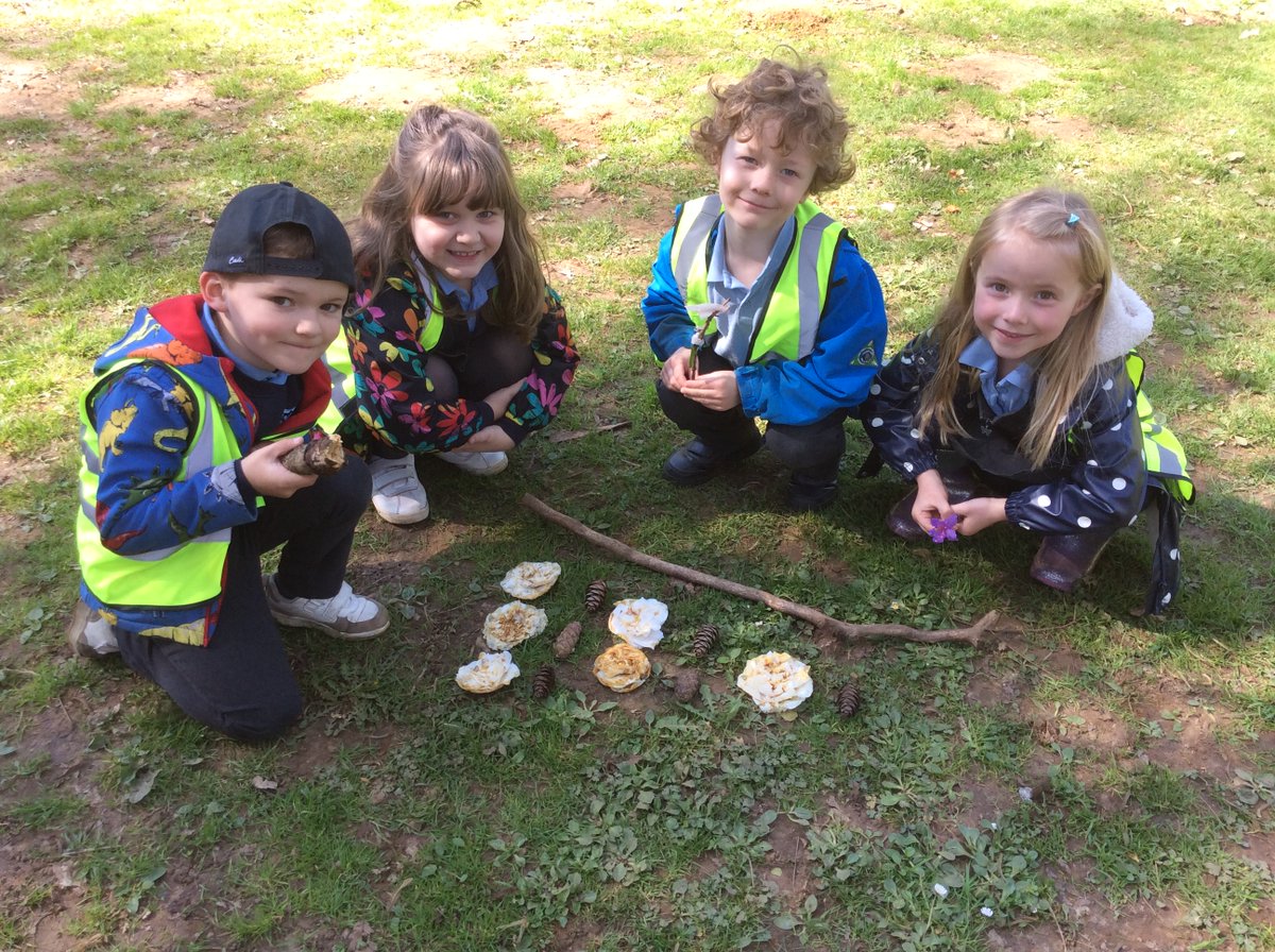 HambrookSchool's tweet photo. #Hambrook1 had a fabulous time @WestonbirtArboretum exploring woodland art. The children made repeated patterns using natural materials, a natural colour pallette and explored different textures of trees. https://t.co/p2aN5gXIYe