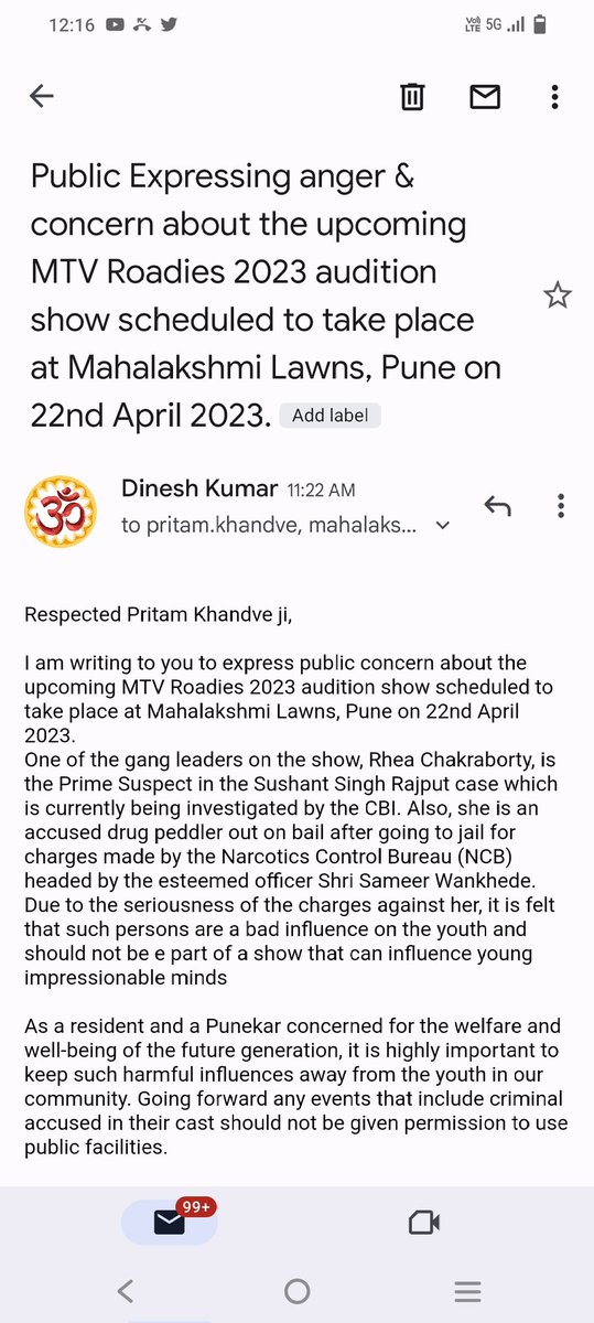 Deenuboy's tweet photo. 📢 📢 Next Auditions 📢 📢

          Pune on 22nd April 

       Ready To Send Emails ?

Here are the Email ID's 
mahalakshmilawns@gmail.com

pritam.khandve@gmail.com

info@mahalakshmilawns.com

Let's Do This Together 
#JusticeForSushantSinghRajput

Sushant Predicted BW Collapse https://t.co/gtxcP6201E