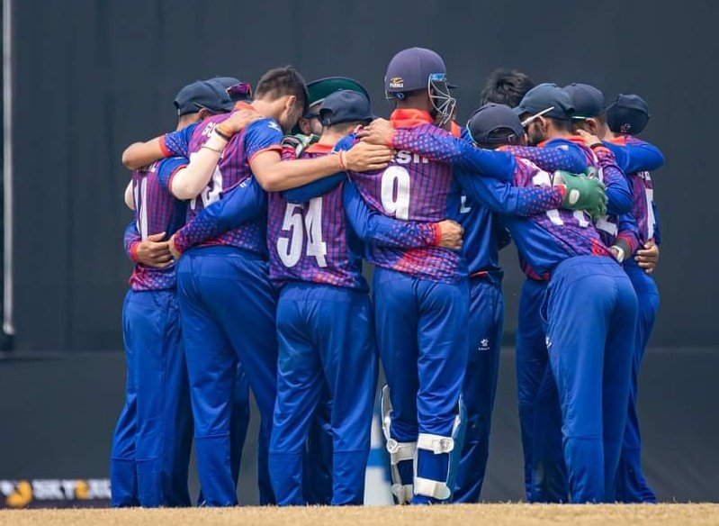 310 ! That's it from Nepal 🏏

'Consecutive 27- Balls dot with 2 wickets'... from terrible start to magnificent finishing! Highest ODI Totals. Record breaking.

Batters done their job so well... now bowler need to continue same momentum with same spirit. #RoadToAsiaCup 🇳🇵#NEPvOMN