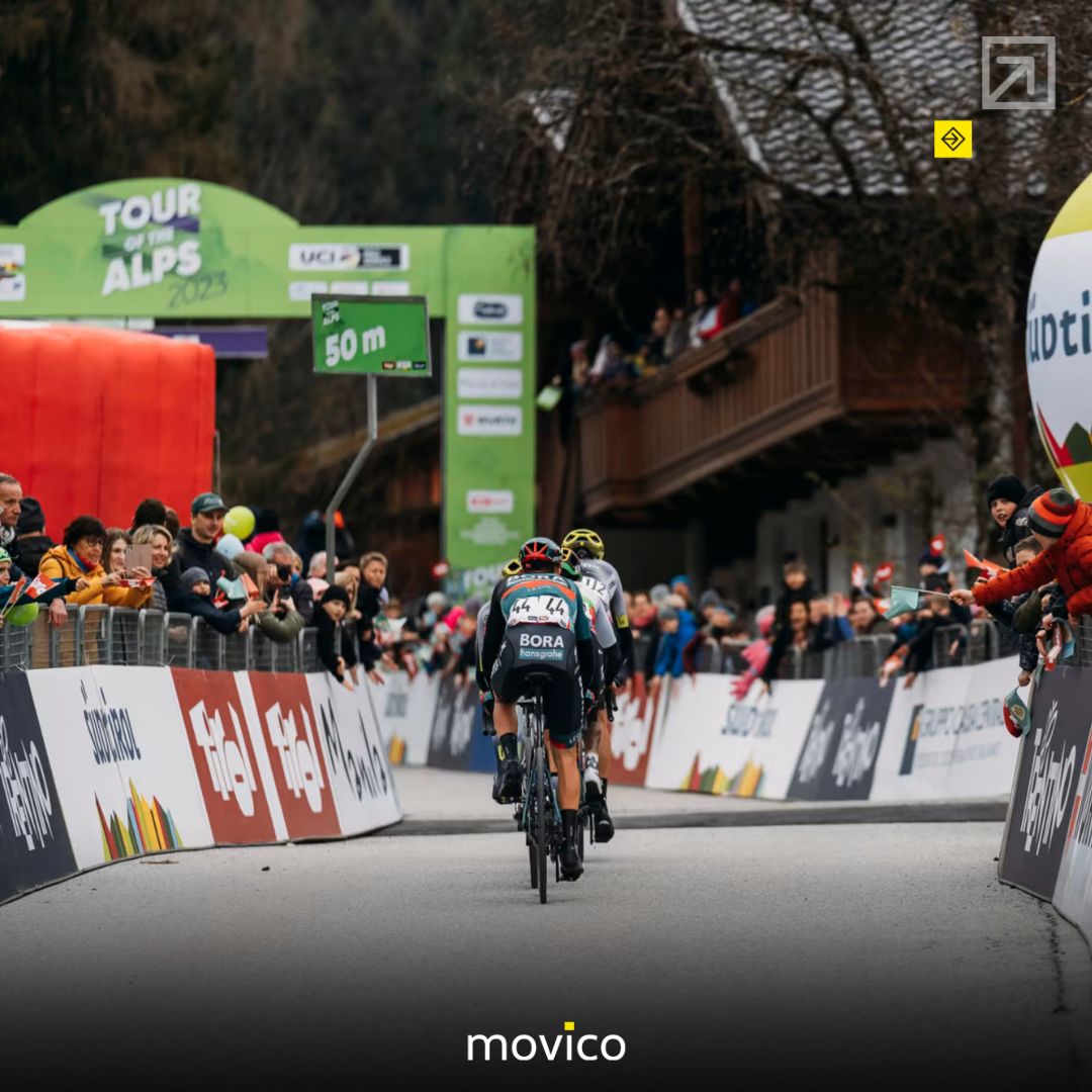 Movico_nl's tweet photo. This morning our #EventOperators prepared โ๏ธ๐ง the finish lane for the final stage of the @Tourof_TheAlps! On the top of Bruneck/Brunico (at 838 meters) you can find (with absolutely an amazing view ๐) our #MobileEventStructures! Photos: ยฉTour of the Alps #Movico #SportsEvents https://t.co/g5yEfhCndX