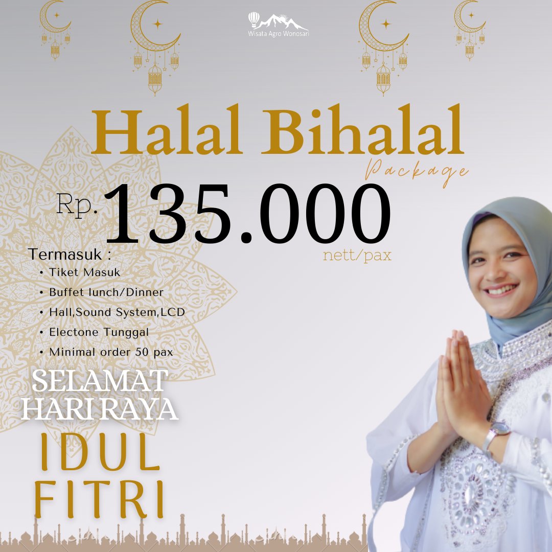 WAWonosari's tweet photo. Nabi Muhammad SAW bersabda: "Siapa saja yang beriman kepada Allah dan hari akhirat, maka sambunglah tali silaturrahmi" (HR. Al-Bukhari).

Gaperlu bingung mau adain acara Halal Bi Halal nya dimana yaa.. https://t.co/VHoEwLTROe