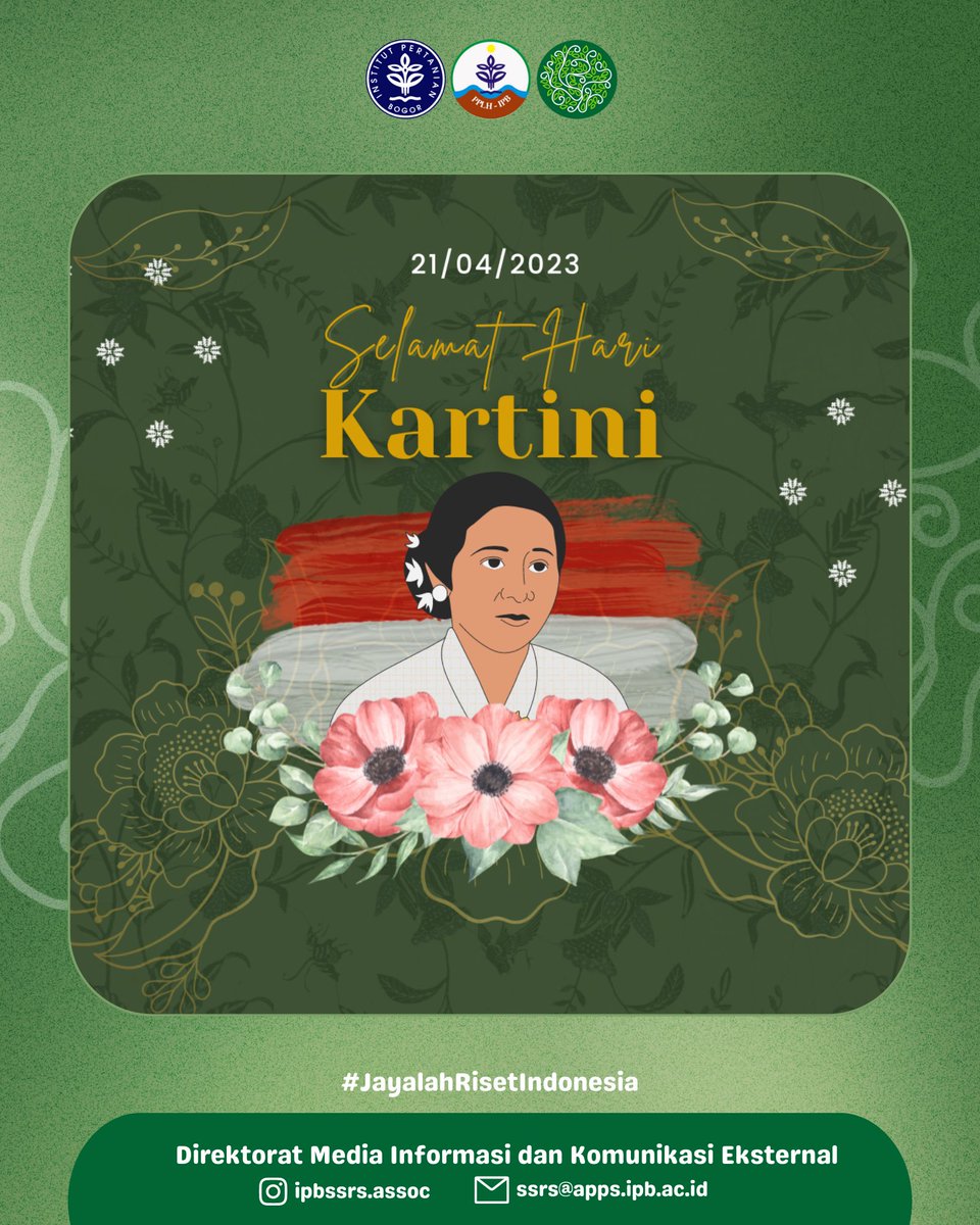 ipbssrs_assoc's tweet photo. [SELAMAT HARI KARTINI]

Selamat Hari Kartini 2023. Ayo berjuang dan terus mengenyam pendidikan setinggi-tingginya para perempuan hebat. Pengetahuan selalu menjadi kekuatan yang terbaik.

Jayalah Riset Indonesia!
—————————���——————-
Direktorat Media Informasi &amp; Komunikasi Eksternal https://t.co/5NNvVwY706