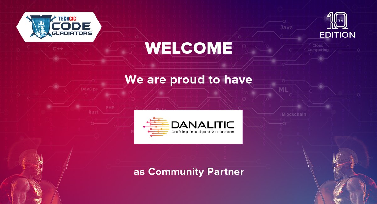 techgigdotcom's tweet photo. We are immensely pleased to announce Danalitic as a “Community Partner” for the decadal edition of #TechGig #CodeGladiators- the world’s biggest #coding competition. Welcome aboard!
Participate now 🔗 https://t.co/KndlTLM2Z6
#ComeCodeConquer #Hackathons #Technology #TechCommunity https://t.co/6b8qRGQVCX