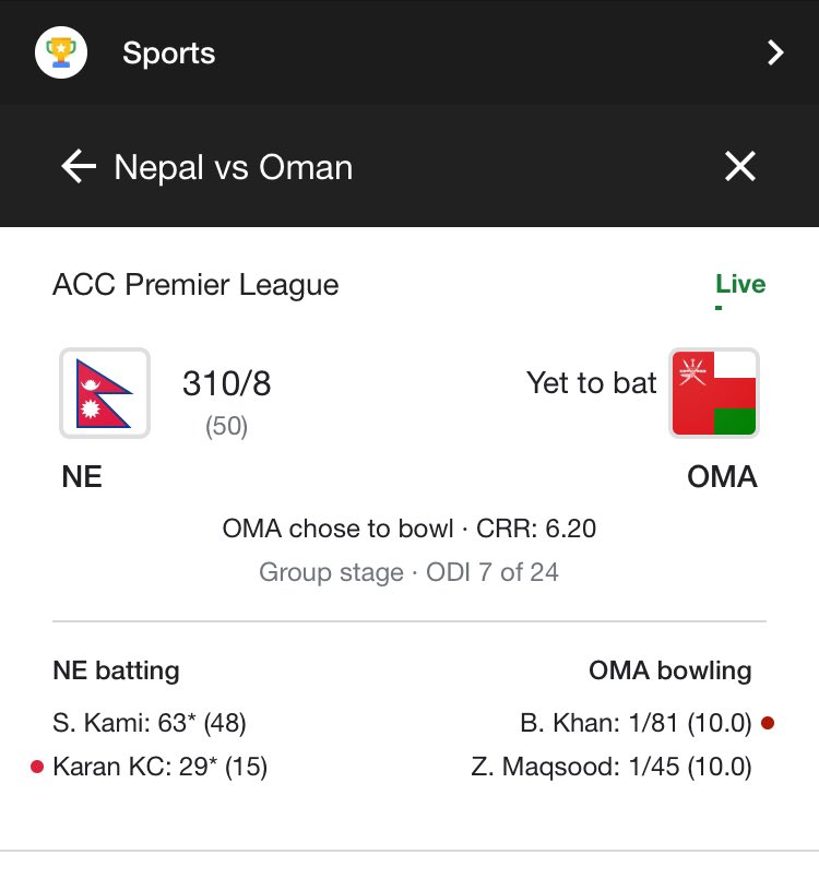 From 0/2 to 310/8
#ACCPremierCup #RoadToAsiaCup #WeCAN