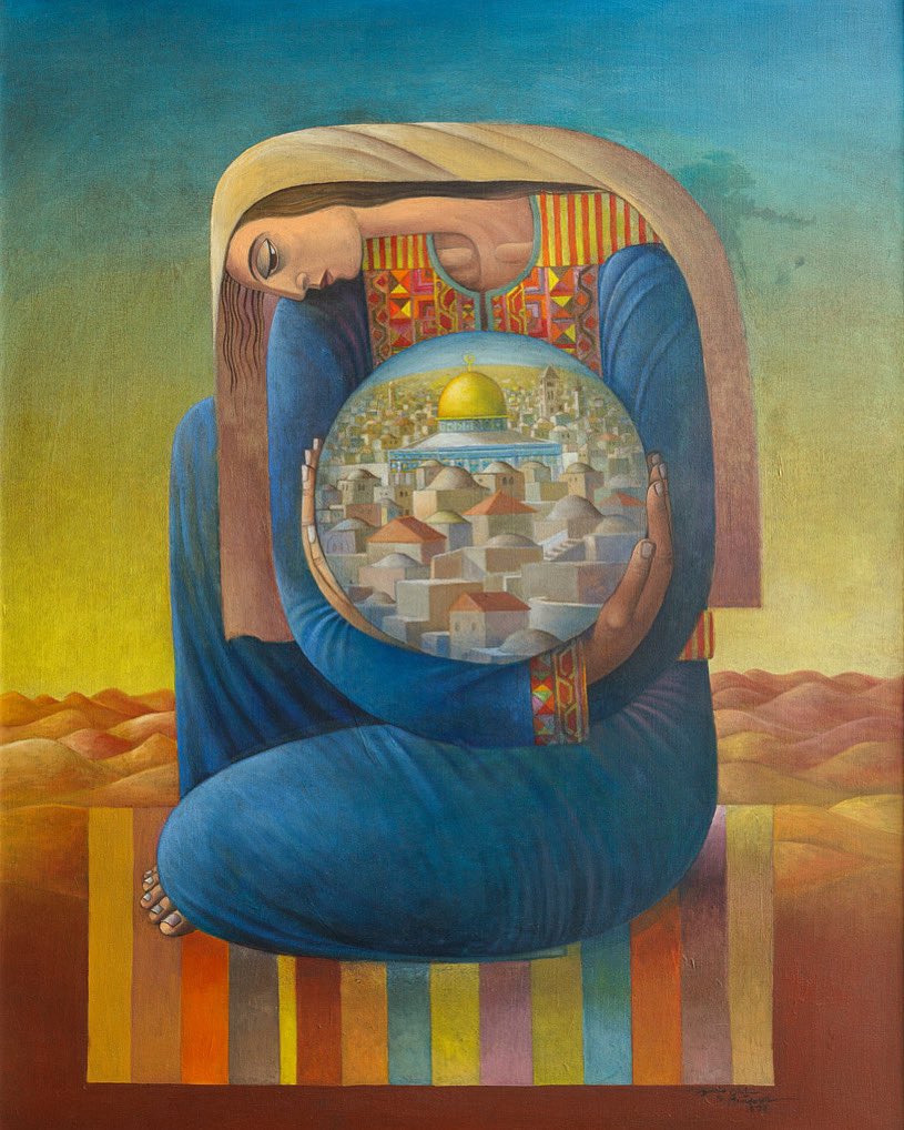 suleimanmanso13's tweet image. Woman carrying Jerusalem (امرأة تحمل القدس), oil on canvas, 1979
.
wish you and your beloved ones a blessed Eid Al-Fitr.
.
أتمنى لكم ولأحبائكم عيد فطر مبارك.
.
.
#slimanmansour #suleimanmansour #palestinian #palestine #freepalestine #jerusalem #alquds #سليمان_منصور #eidmubarak