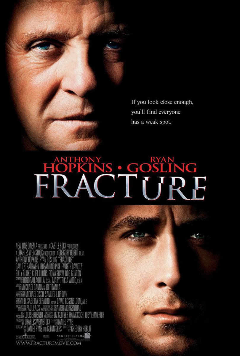 FilmNewsNos's tweet photo. 🎬MOVIE HISTORY: 16 years ago today, April 20, 2007, the movie ‘Fracture’ opened in theaters!

#AnthonyHopkins #RyanGosling #DavidStrathairn #RosamundPike #EmbethDavidtz #BillyBurke #CliffCurtis #FionaShaw #BobGunton #JoshStamberg @xanderberkeley @zoeinthecities #AllaKorot https://t.co/1dhpKLsLb3