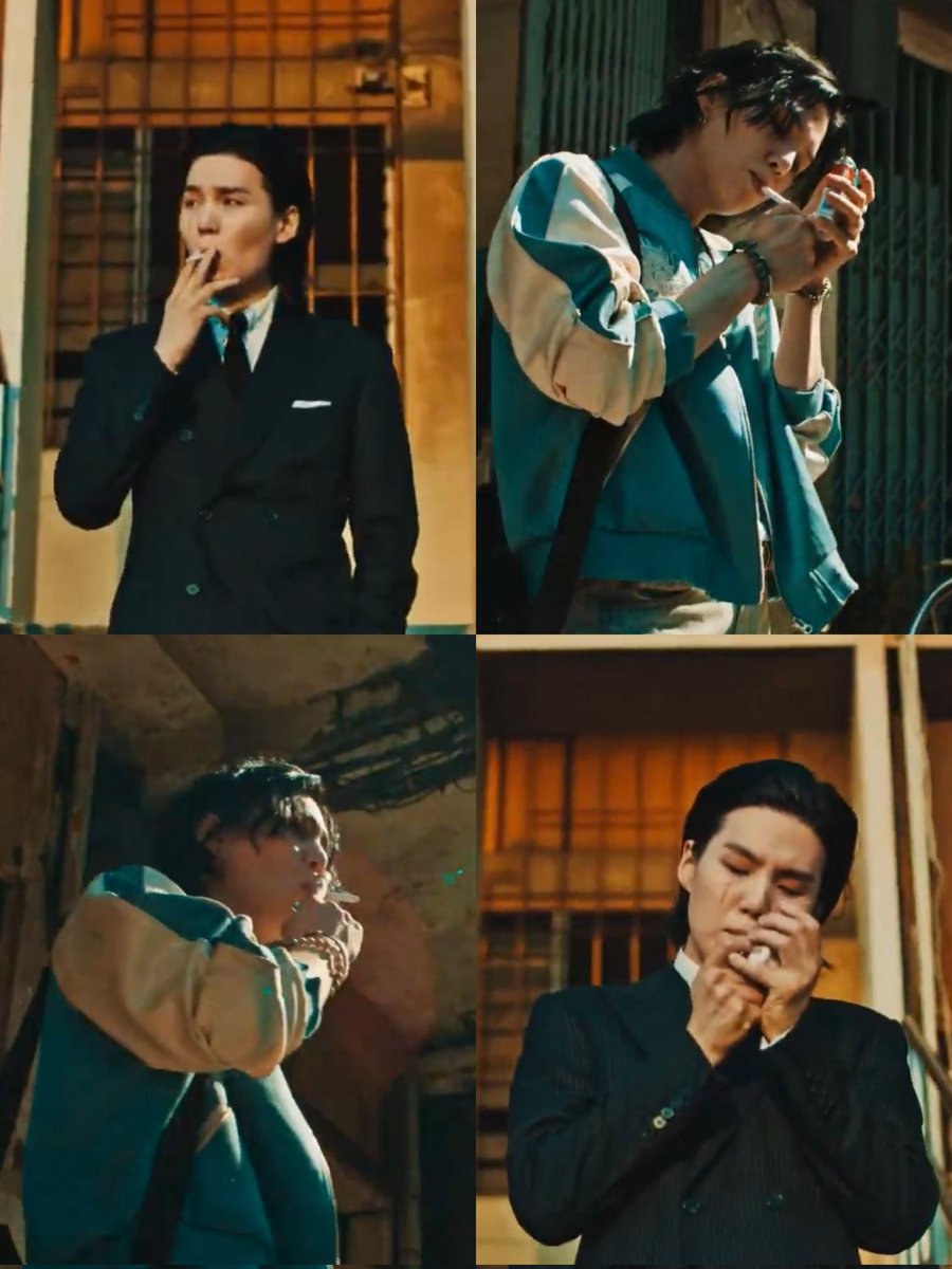 Minna63309383's tweet photo. Damn, how hot is he. A real bad guy. And that cigarette.... I love it. #D_Day #AgustD_DDAY #AgustD_cigarette #AgustDhot https://t.co/grSWoMiNKN