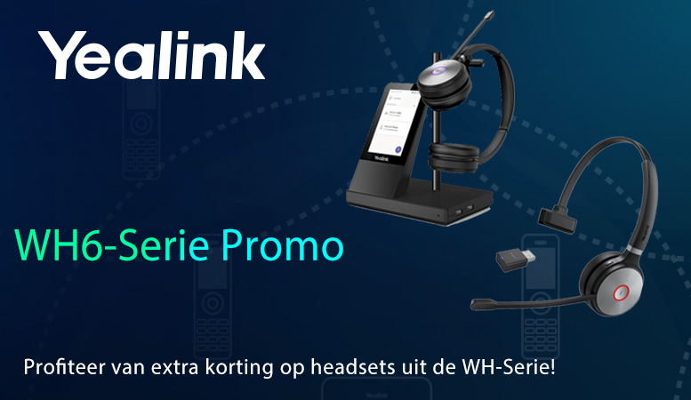 Profiteer nu van extra korting op Yealink headsets uit de WH6-serie. Ga naar de actiepagina voor meer informatie en een overzicht van de deelnemende modellen: bit.ly/41GxVRr