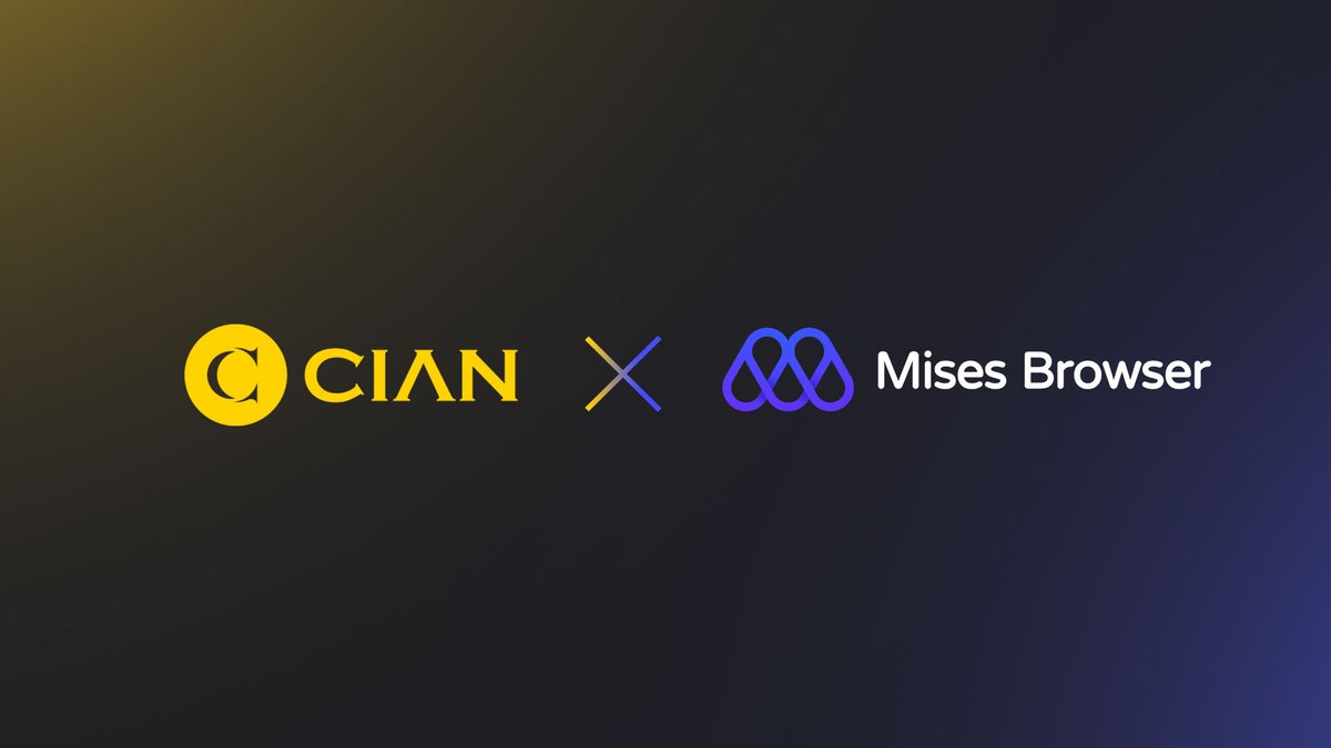 CIAN_protocol's tweet photo. We are excited to announce that CIAN has partnered with Mises Browser through #dApp listing!🎉 @Mises001 

The world's first fast, secure, and extension-supported mobile Web3 browser📱 https://t.co/UvIuRqxRr4