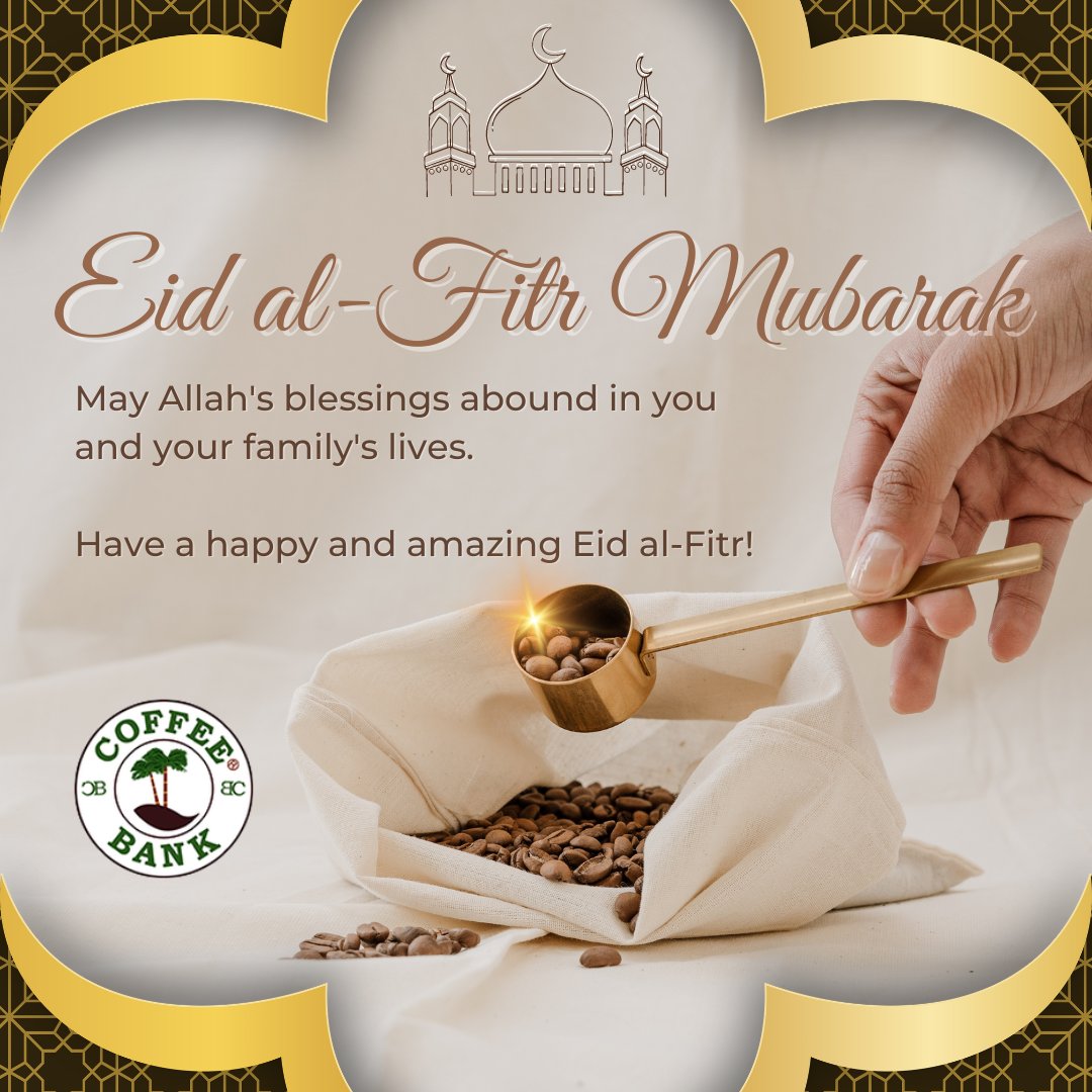 Eid al-Fitr Mubarak to all Muslim brothers &amp; sisters around the world! May Allah's blessings abound in you &amp; your family's lives. Have a happy &amp; amazing celebration! 
---
For your quality #coffee needs, call +971 6 526 6444 or message via WhatsApp +971 56 995 3333.