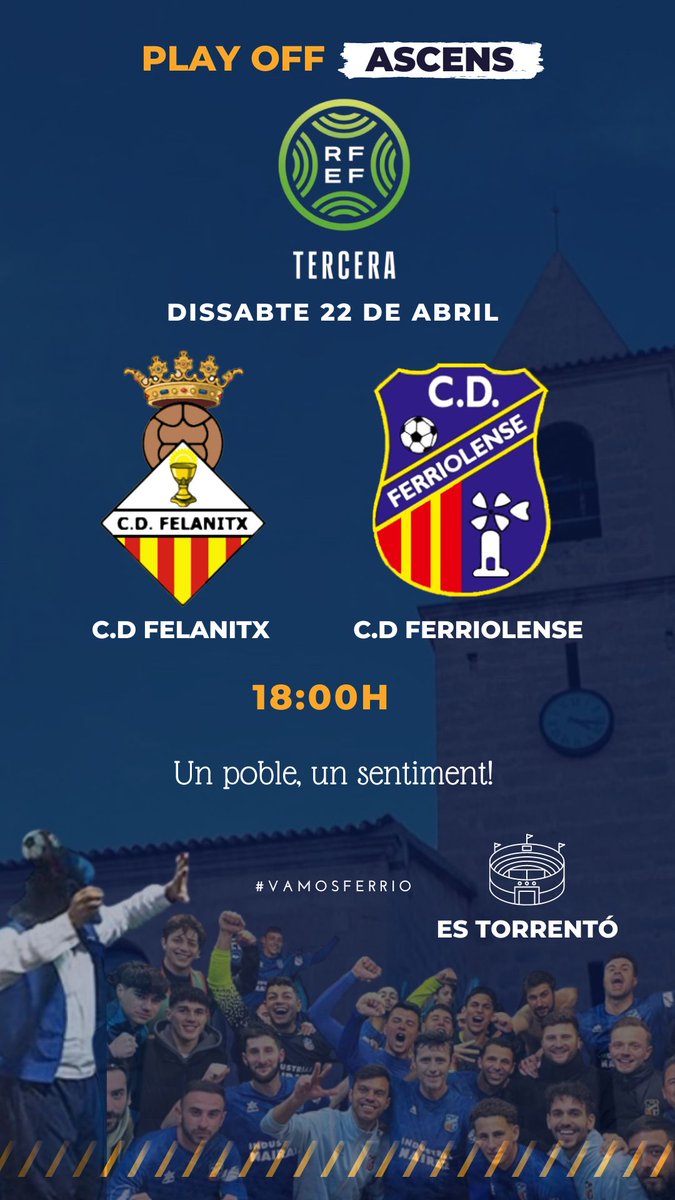 sancebtru's tweet photo. Un poble, un sentiment..VAMOS FERRIO!!!

📅 Dissabte 22 d'abril
🕧 18:00h
📍Es Torrentó (Felanitx) https://t.co/cov6s6lBWi