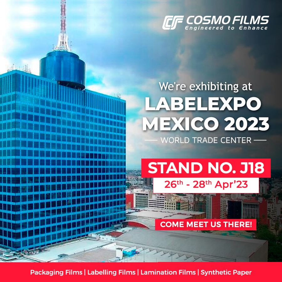 CosmoFilmsLtd's tweet photo. 4 Days to go!!
We are excited to be a part of Label Expo Mexico.
Book your appointments now, and let’s meet in person at our booth (J18).
Location - World Trade Center Mexico City.
.
.
.
.
#LabelexpoMexico2023 #labelexpo #mexico #labelstock #labelling #packaging #recyclable #printing
#labels #labelprinting #labelequipment #exploring #exhibition #business