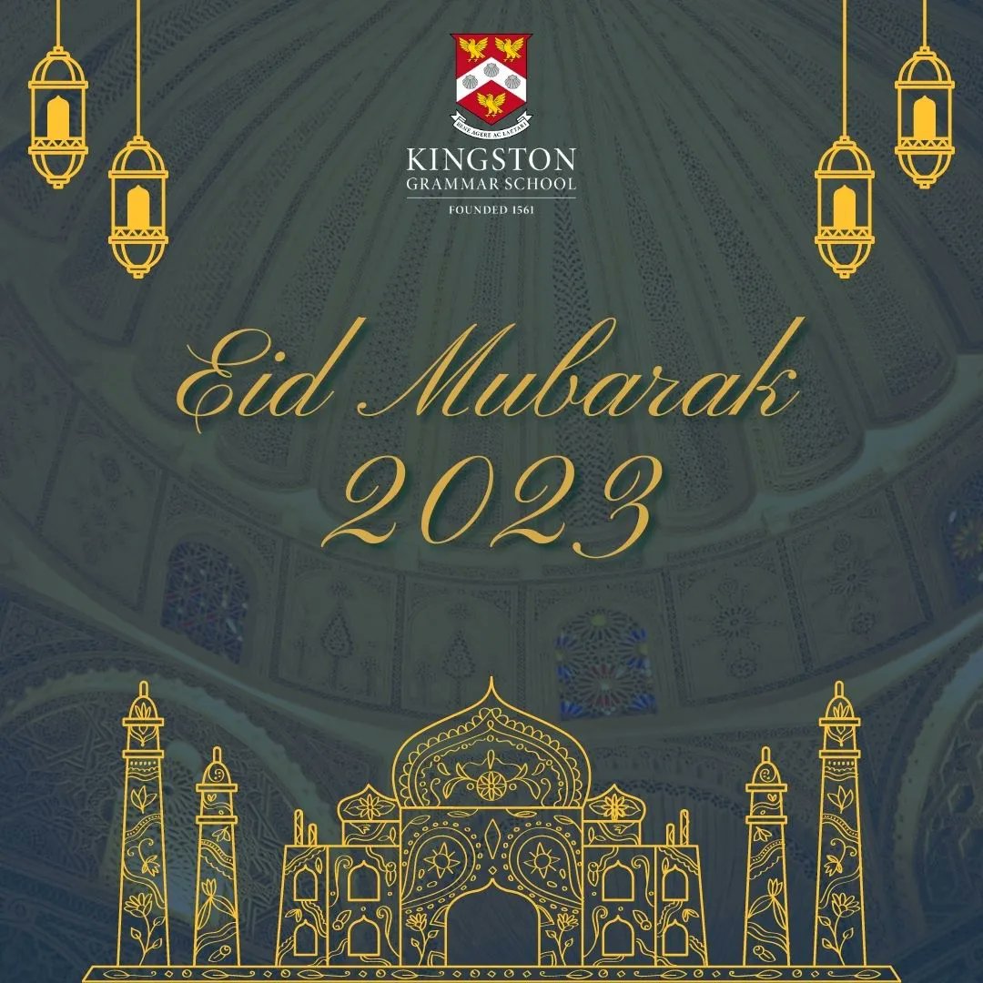 Kingston Grammar (@kgs1561) on Twitter photo #Eidmubarak2023 
Wishing you and your families a joyful and peaceful Eid, from everyone at KGS 😊 
#happyeid #eidmubarak @KGSheadmaster #ThisIsKGS #Eidmubarak2023 
Wishing you and your families a joyful and peaceful Eid, from everyone at KGS 😊 
#happyeid #eidmubarak @KGSheadmaster #ThisIsKGS