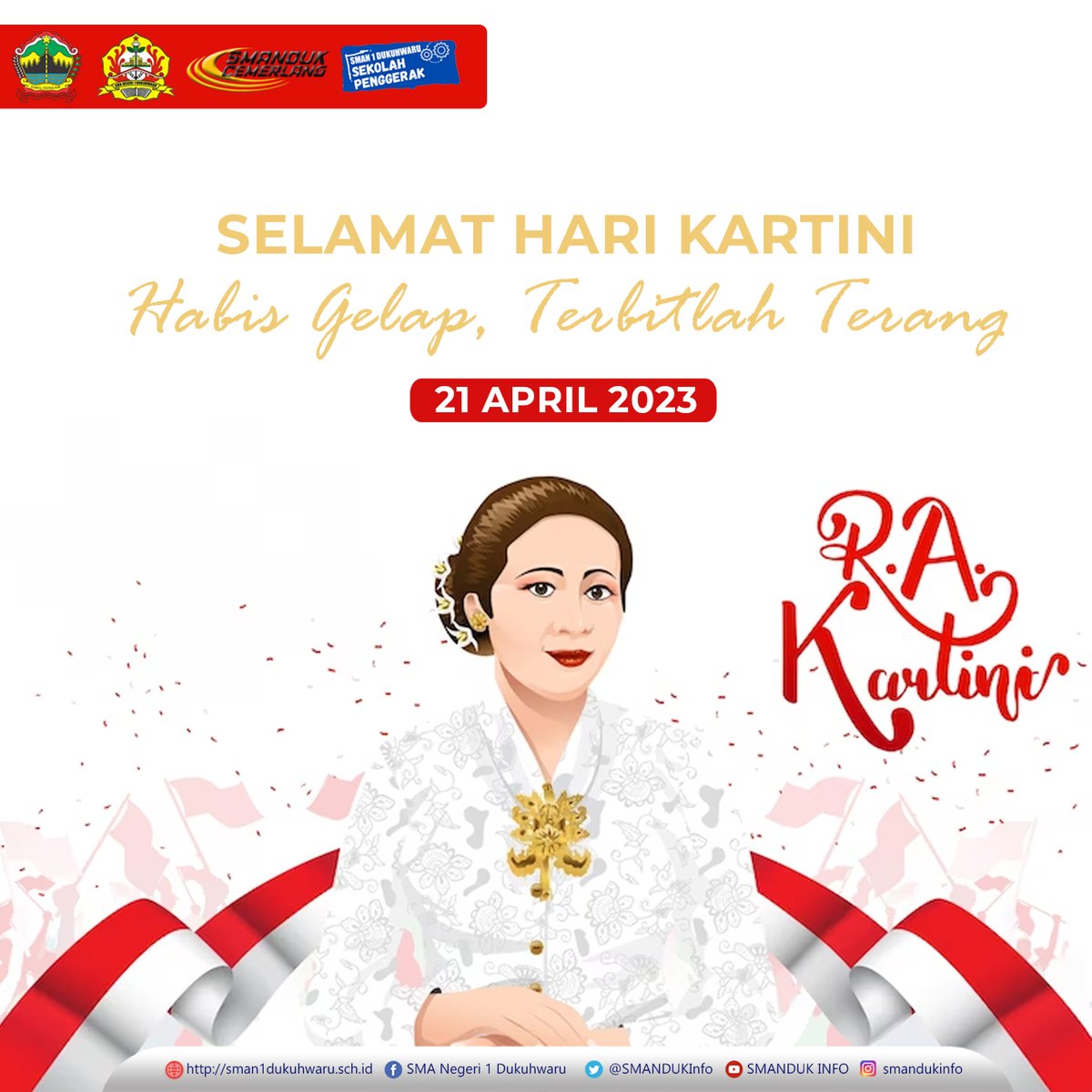 SMANDUKInfo's tweet photo. "Kita tidak bisa mengubah masa lalu, tetapi kita dapat merubah masa depan dengan melakukan yang terbaik saat ini." - R.A. Kartini

Selamat Hari Kartini
#smanduk #smandukcemerlang #kartiniday https://t.co/TwP1EyisaK