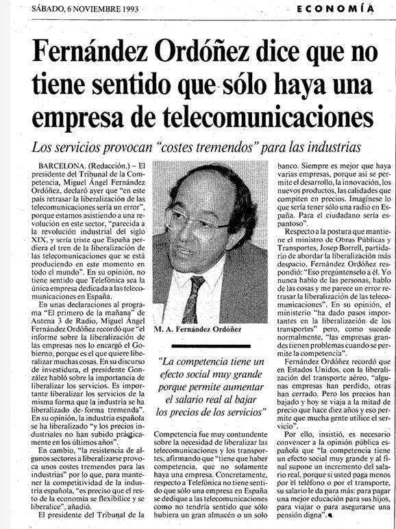Como ha cambiado el sector de las telecomunicaciones en 30 años: de un monopolio a un mercado hiperfragmentado con ~35 compañías de móvil y 8 operadores que facturan >100m€. Necesitamos operadores fuertes para poder acometer las inversiones requeridas