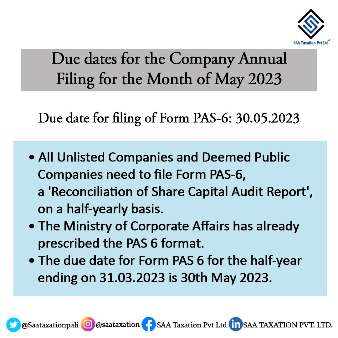 Saataxationpali's tweet image. Hurry up and submit your Form PAS 6 before the deadline! Stay on top of regulatory compliance and avoid any legal repercussions. Act now and secure your company&apos;s future. #FormPAS6 #ComplianceDeadline #SEBI #CorporateCompliance  #saataxation #Trending