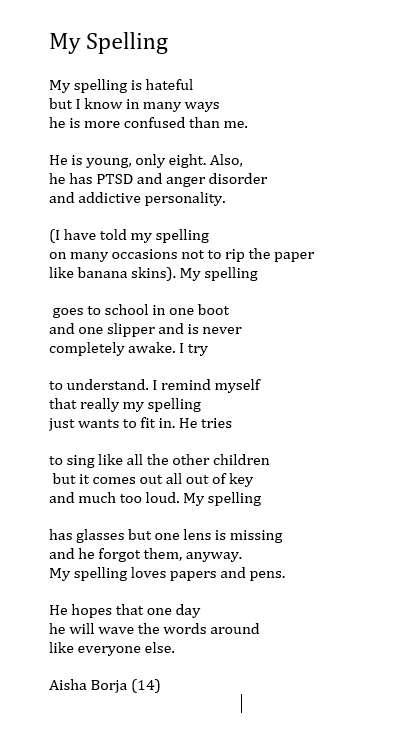 Aisha was 14 but her spelling age was 8.