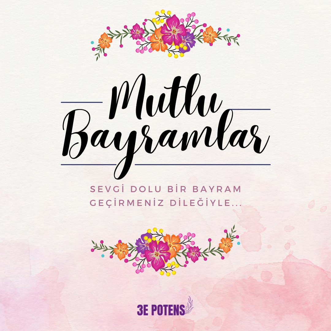 Mutlu, sağlıklı, sevdiklerinizle beraber şeker tadında bir bayram geçirmeniz dileğiyle ❤️🌿