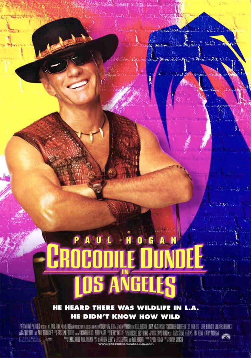 FilmNewsNos's tweet photo. 🎬MOVIE HISTORY: 22 years ago today April 20, 2001 the movie ‘Crocodile Dundee in Los Angeles’ opened in theaters!

#PaulHogan #LindaKozlowski #JereBurns #JonathanBanks #AlecWilson #GerrySkilton #SteveRackman #AidaTurturro #PaulRodriguez #KaitlinHopkins #GeorgeHamilton #MikeTyson https://t.co/UY4kGDJNTb
