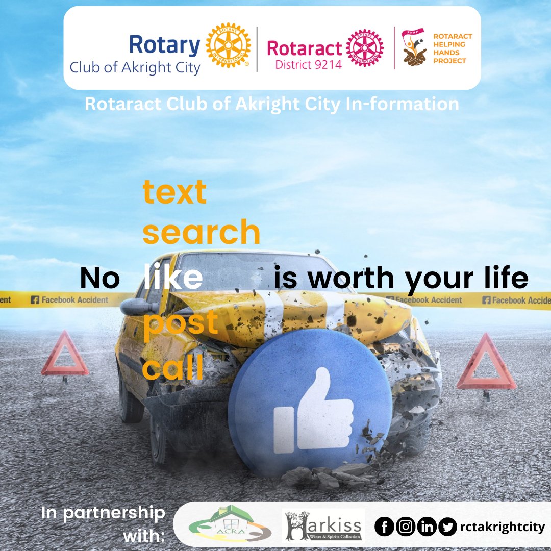 rac_akrightcity's tweet photo. Mind on the drive. Hands on the wheel. Eyes on the road 🛣️
Join us this Saturday the 22nd of April,2023 for our Road Safety Awareness Campaign in Akright City, Bwebajja.
#StopThinkLive #RoadSafetyUg #TooYoungToDie https://t.co/wucn8g5Jp1