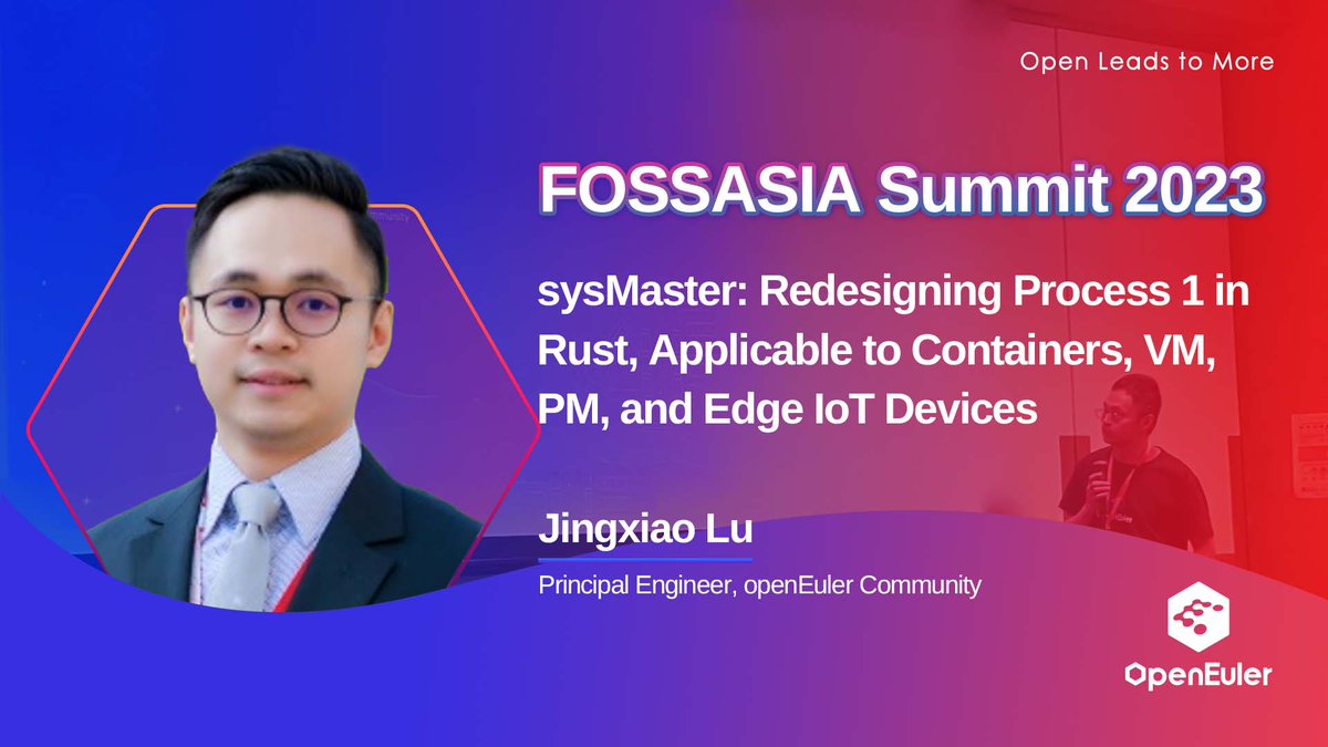 openEuler's tweet image. Missed out on Jingxiao Lu's insightful speech on #sysMaster at #FOSSASIA? Don't worry, we've got you covered.
youtu.be/1mclS741R_A
#openEuler #opensource #Rust