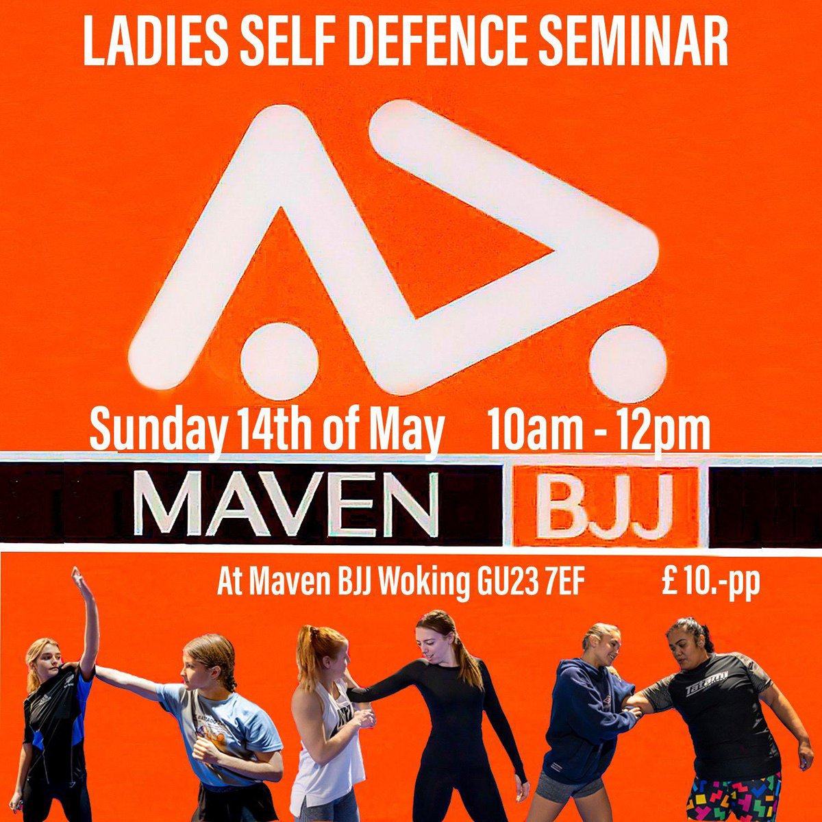 daniela_jong's tweet photo. Save the dates of these 2 upcoming Ladies Self Defence events! First one May 14th at Maven BJJ, Woking @dangeogheganone to be followed at Andy Roberts BJJ @AndyRobertsBJJ June 4th! See you all there! 

#ladiesselfdefence #empowerwomen https://t.co/a3C9gKyT3D