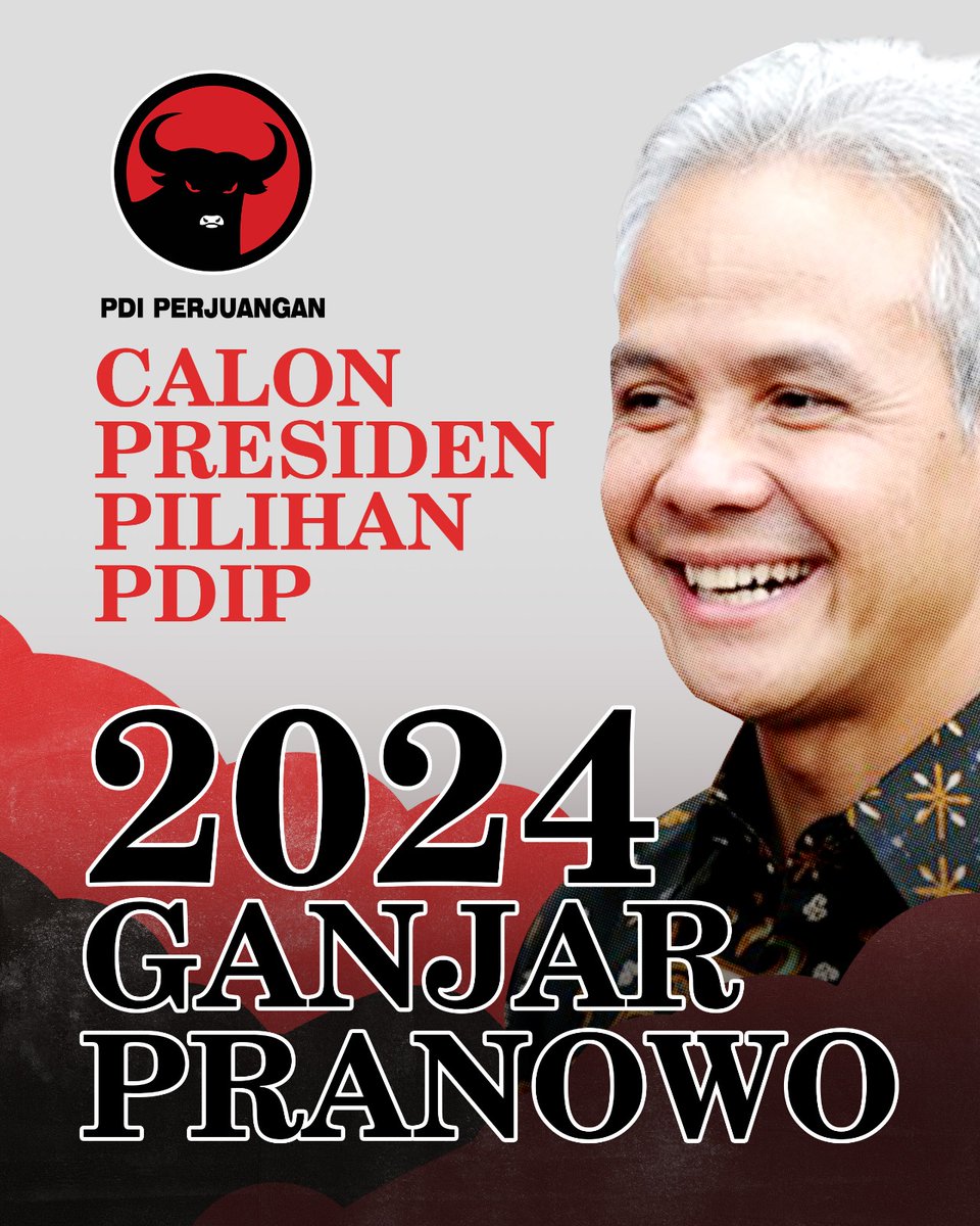 GANJAR PRANOWO, Calon Presiden dari PDIP. 
Sah yah...!!! 👍👍👍.