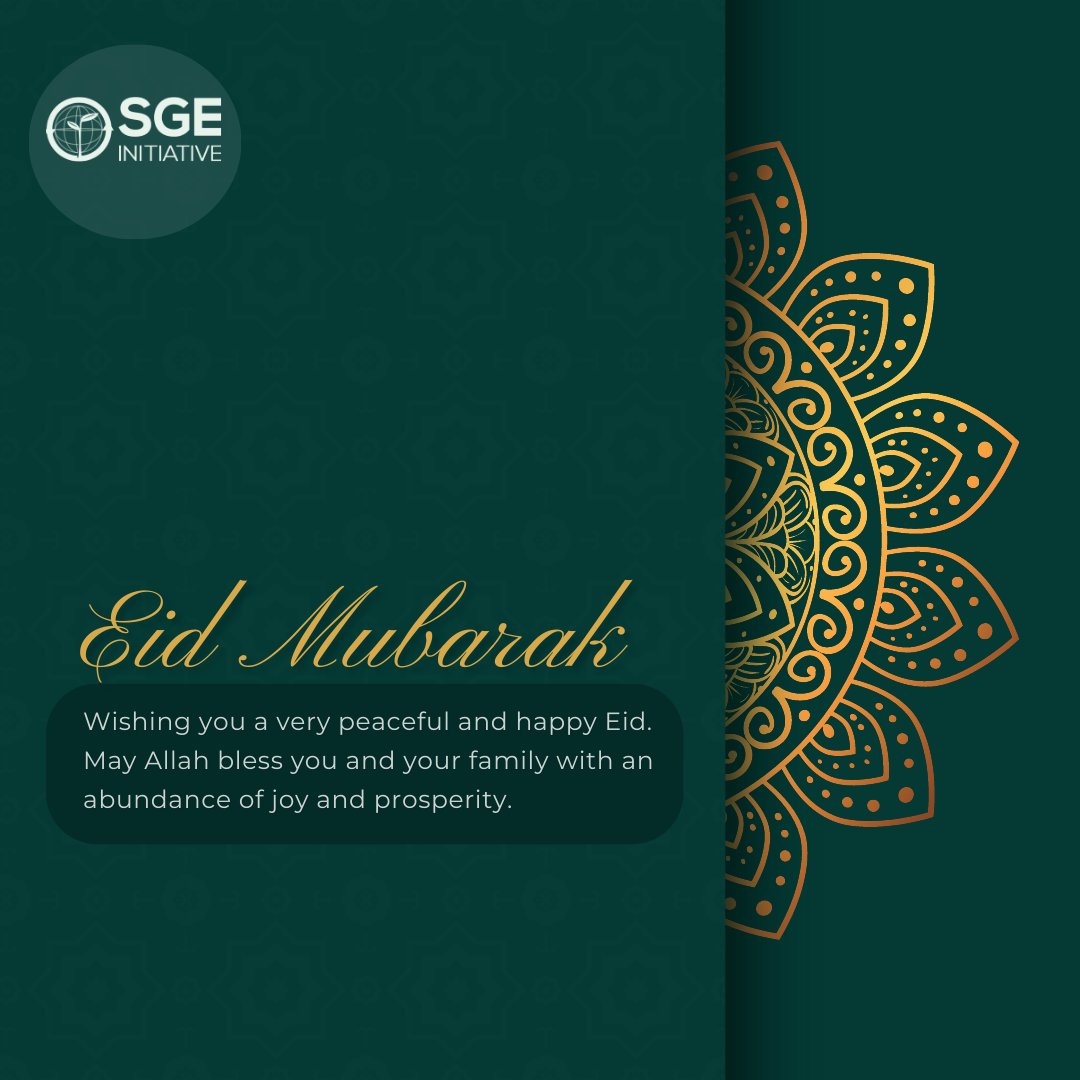 sgeinitiative's tweet photo. A blessed Eid Mubarak to all our Muslim brothers and sisters. May your life be filled with joy, light, love, and good health, now and always!
#eidmubarak
#sustainability
#sustainabilitydevelopment
#builtenvironment
#sgeinitiative https://t.co/thrfd2ACuG