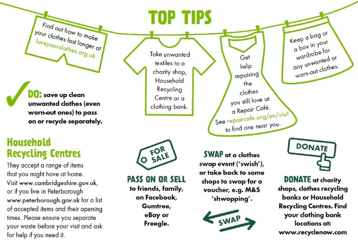 Got clothes you no longer want, there's a range of ways to dispose of them; selling e.g. Vinted, donating to charity, passing on to Friends &amp; family. 

If beyond #reuse, recycle at ASTCO clothing banks, household recycling centres &amp; some charity shops.

#LoveYourClothes 💚♻️🌈