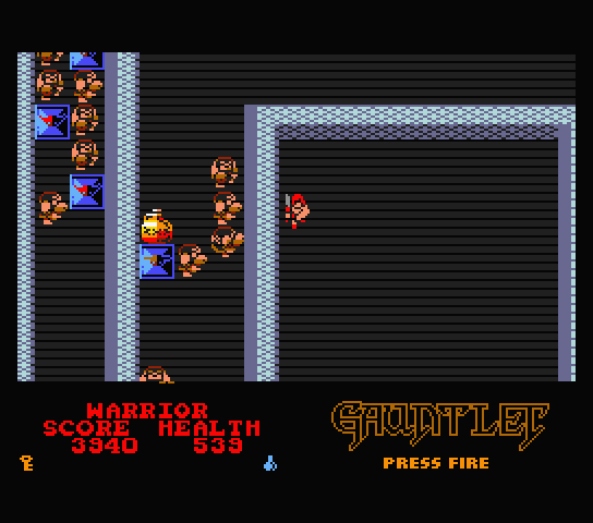 Supmsx's tweet photo. ガントレット  / Gauntlet
#MSX #MSXWorld game of the week 
A classic brought for the MSX2 by @AAMSX , graphics and sounds are faithful to the original, well done 😊👍 https://t.co/jlMu01CvNR